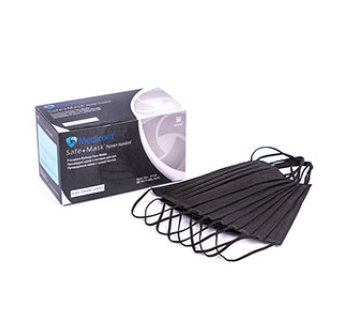 Маска захисна Medicom Safe + Mask Premier Standart із вушними петлями, чорна (50 шт)