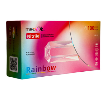 Рукавички нітрилові MediOk RAINBOW (5 кольорів) неопудрені, розмір M, 100 шт