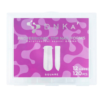 Верхні форми для нарощування DNKa Professional Top nail forms Square, 120 шт