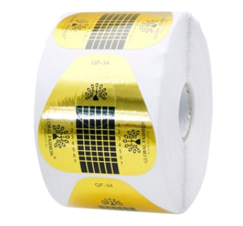 Формы для наращивания ногтей, GF-34 золото, 500 шт