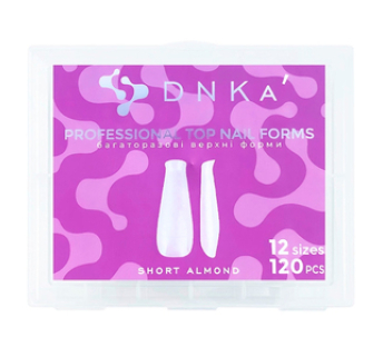 Верхні форми для нарощування DNKa Professional Top nail forms Short Almond, 120 шт