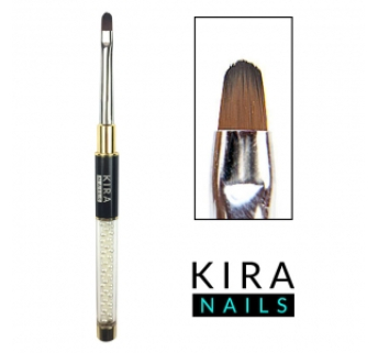 Кисть для геля Kira Nails Gel oval 4 (Nylon)