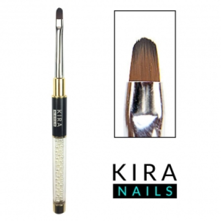 Пензель для гелю Kira Nails Gel oval 4 (Nylon)