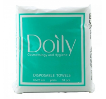 Полотенца одноразовые в пачке COMPACT Doily 40х70см из спанлейса, гладкие (50шт)