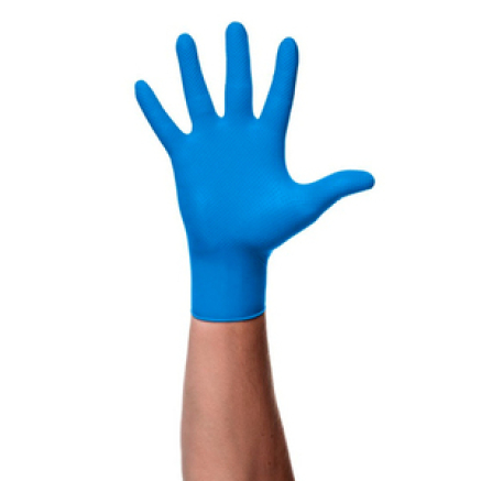 Рукавички нітрилові MERCATOR gogrip blue, розмір M, 50 шт