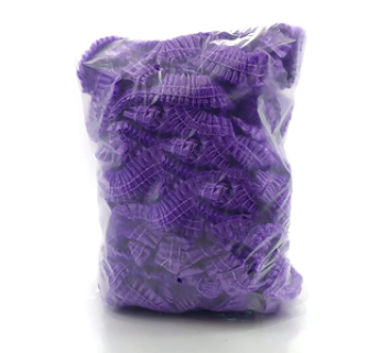 Шапочки медичні на подвійній гумці Polix Pro Med із спанбонду, фіолетові (100 шт)