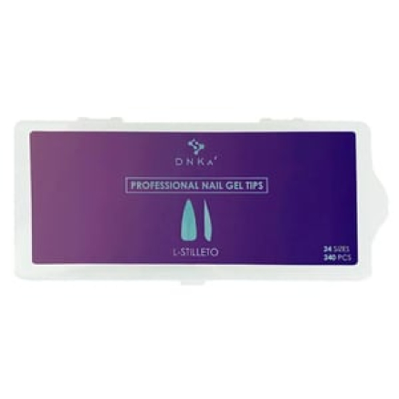 Тіпси гелеві для нарощування нігтів DNKa Professional Nail Gel Tips L-Stilleto 240 шт