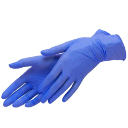 Рукавички нітрилові MERCATOR Nitrylex Classic long BLUE неопудрені, розмір S, 100 шт
