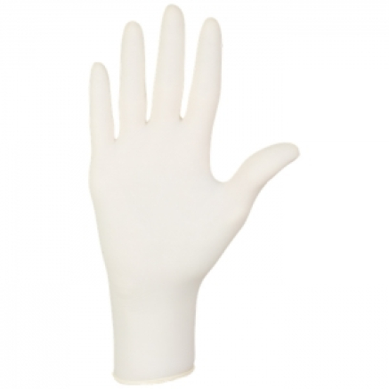 Рукавички латексні MERCATOR Comfort Powdered WHITE опудрені, розмір S, 100 шт