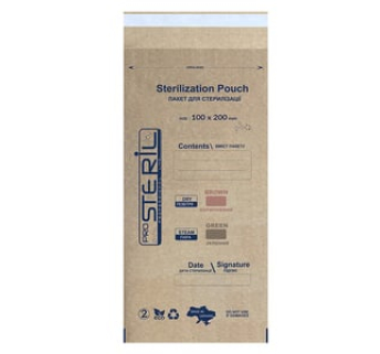 Крафт-пакети для стерилізації Prosteril 100х200 мм, коричневі (100 шт)