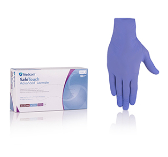 Нітрилові рукавички неопудрені Medicom SafeTouch Advanced Lavender, розмір M, 100 шт