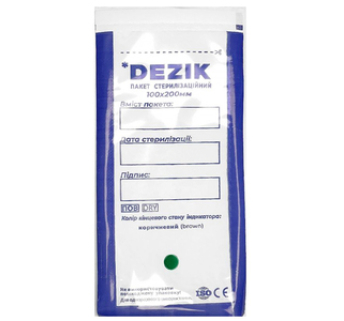 Крафт пакети для стерилізації прозорі Dezik 100шт (100х200 мм)