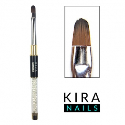 Пензель для гелю Kira Nails Gel oval 6 (Nylon)