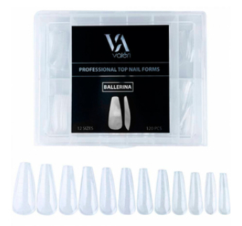 Верхні форми для нарощування нігтів Valeri Top Nail Forms Balerine, 120 шт