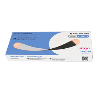 DWCEMix-22-180/240 Сменные двусторонние файлы Сталекс papmAm Mix EXPERT на деревянной основе 180/240 грит (25 шт)