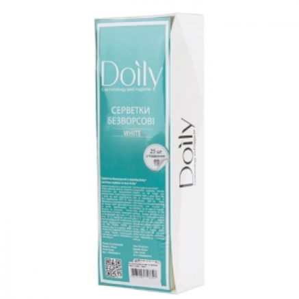Серветки безворсові в коробці Doily 4,5 х6, 5см, білі (425шт)