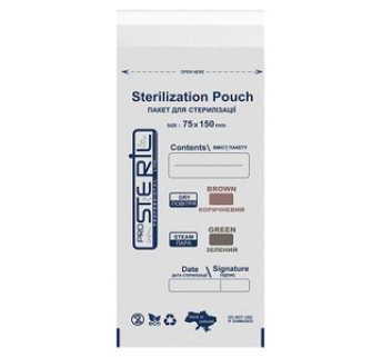 Крафт-пакети для стерилізації Prosteril 75х150 мм, білі (100 шт)