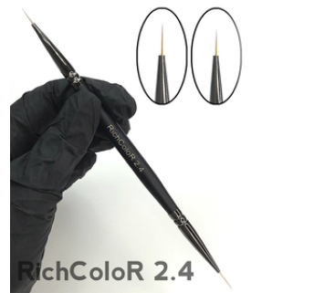 Кисточка для тонких линий двухсторонний лайнер RichСolor №2.4, нейлон