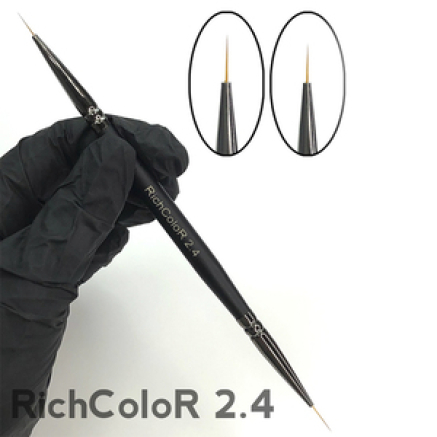 Пензель для тонких ліній двосторонній лайнер RichСolor №2.4, нейлон