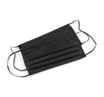 Маска захисна тришарова Sangig з вушними петлями, чорна 50 шт