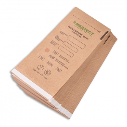 Крафт пакети 100х200 мм для стерилізації інструментів Медтест (50 шт) Крафт пакети 100х200 мм для стерилізації інструментів Медтест (50 шт)