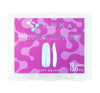 Верхні форми для нарощування DNKa Professional Soft Square, 120 шт
