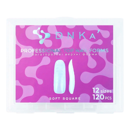 Верхні форми для нарощування DNKa Professional Soft Square, 120 шт