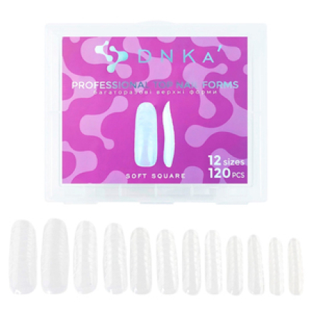 Верхні форми для нарощування DNKa Professional Soft Square, 120 шт