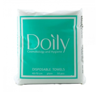 Полотенца одноразовые в пачке COMPACT Doily 40х70см из спанлейса, сетка (50шт)