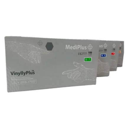 Рукавички вінілові MediPlus VinyllyPlus PF Прозорі, розмір XL, 100 шт