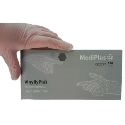 Рукавички вінілові MediPlus VinyllyPlus PF Прозорі, розмір XL, 100 шт