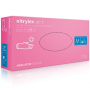 Рукавички нітрилові Mercator Nitrylex PINK неопудрені, розмір M, 100 шт