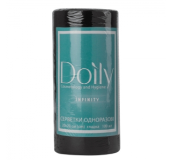Салфетки в рулоне Doily INFINITY 20х20см из спанлейса, черные(100шт)