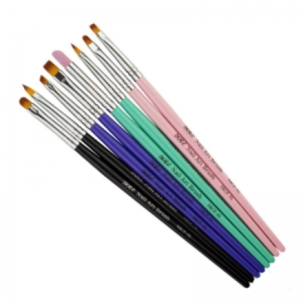 Набір кистей для гелю YRE Nail Art Brush NKCF 01, з бруском
