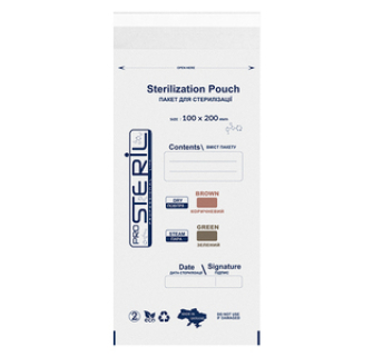 Крафт-пакети для стерилізації Prosteril 100х200 мм, білі (100 шт)