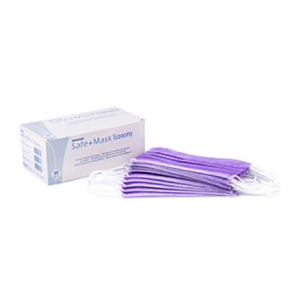 Маска захисна Medicom Safe + Mask Economy з вушними петлями, лавандова (50 шт)