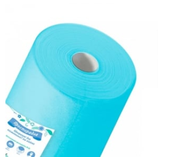 Простынь одноразовая Panni Mlada голубая в рулоне 0,8х200 м