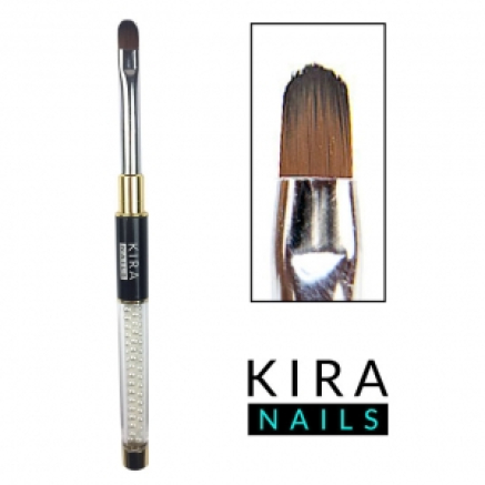 Пензель для гелю Kira Nails Gel oval 8 (Nylon)