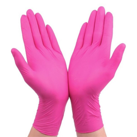 Рукавички нітрилові Mercator Nitrylex MAGENTA неопудрені, розмір XS, 100 шт