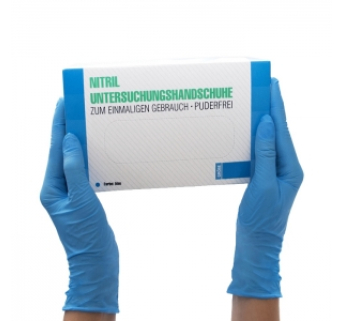Нітрилові рукавички SF (блакитний), розмір М, 100 шт