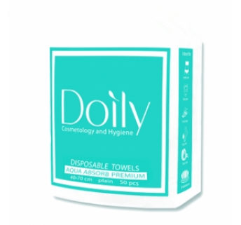 Рушники одноразові в пачці COMPACT AQUA Absorb Doily 40х70см із целюлози, гладкі (50шт)