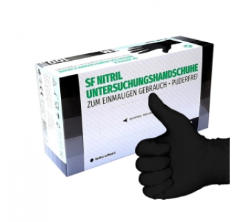 Нітрилові рукавички SF (чорний), розмір L, 100 шт