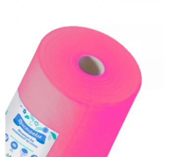 Простирадло одноразове Panni Mlada малинова в рулоні 0,8х500 м