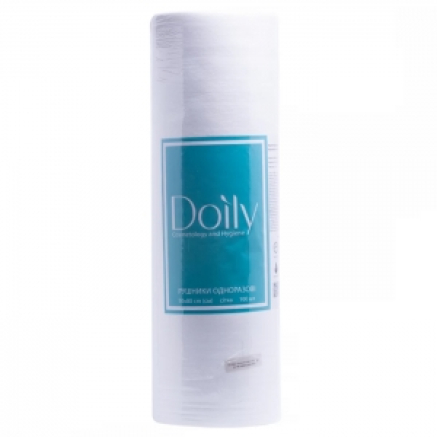 Рушники одноразові в рулоні Doily 50х80см зі спанлейсу, сітка (100шт)