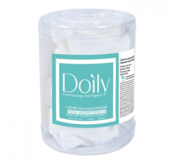 Салфетки в тубусе AQUA Absorb Doily 5х5см из целюлозы, белые (400шт)