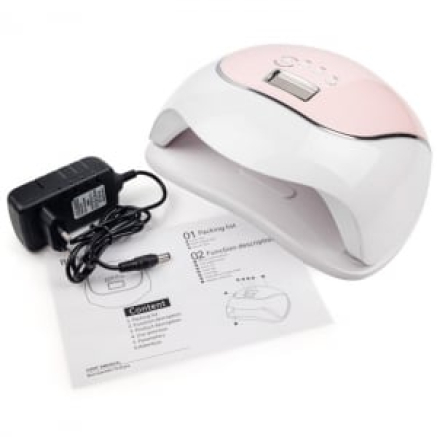 LED+UV лампа для манікюру SUN BQ-V5 120W MACAROON PINK