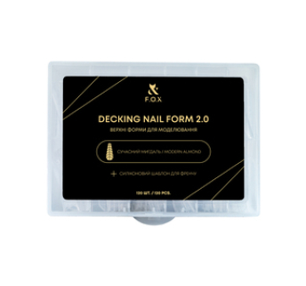 Верхні форми для нарощування нігтів FOX Decking Nail form, Сучасний Мигдаль