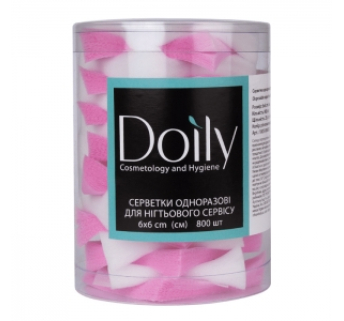 Салфетки в тубусе Doily 6х6см из спанбонда, разноцветные (800шт)