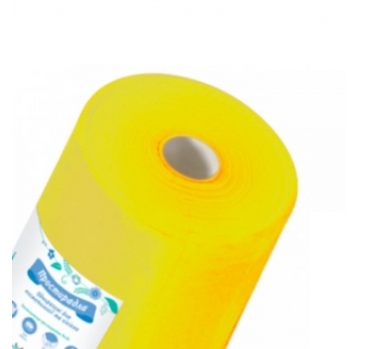 Простирадло одноразове Panni Mlada жовте в рулоні 0,8х100 м