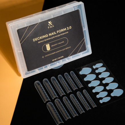 Верхні форми для нарощування нігтів FOX Decking Nail form, Квадрат